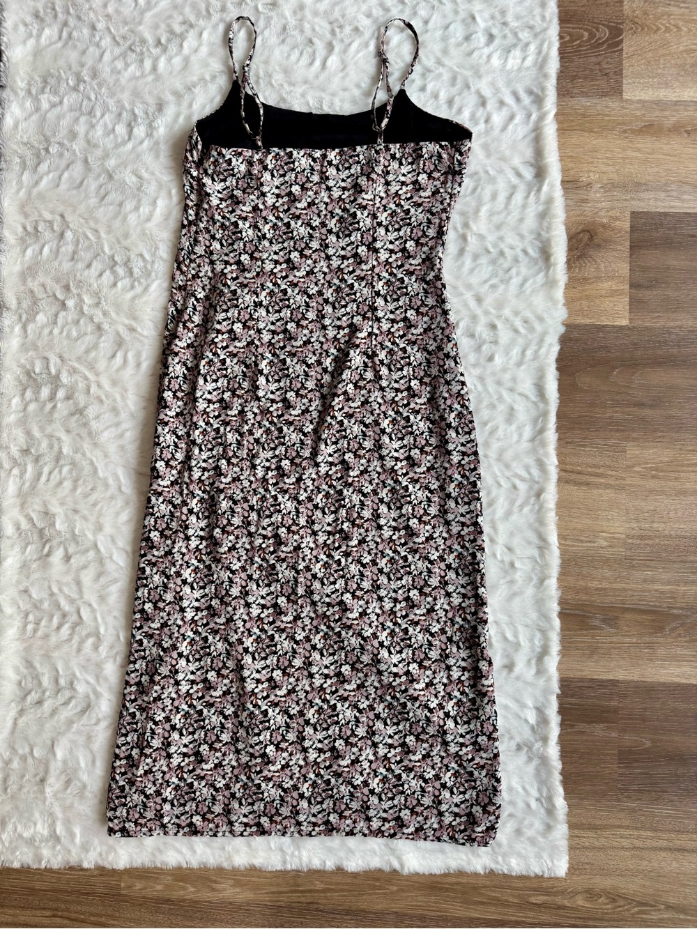 Abercrombie Fitted Floral Midi Dress with High Slit Cottagecore Extra Small - Picture 6 of 6